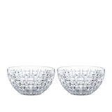 Set 2 ciotole Bossa Nova Nachtmann in cristallo con motivo intrecciato 15 cm