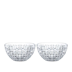 Set 2 ciotole Bossa Nova Nachtmann in cristallo con motivo intrecciato 15 cm