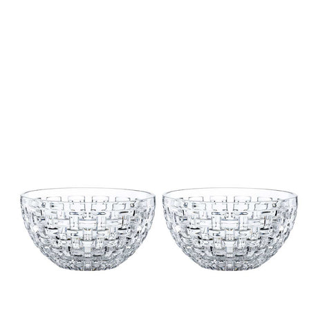 Set 2 ciotole Bossa Nova Nachtmann in cristallo con motivo intrecciato 15 cm