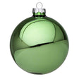 Pallina albero di Natale Bizzotto in vetro verde lucido 10 cm