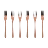 Set forchette dessert Sambonet acciaio inox finitura rame 14,5 cm