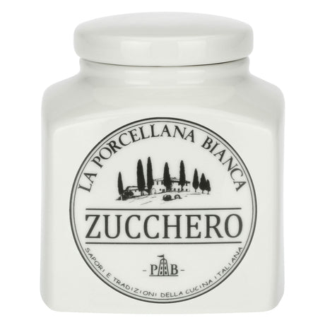 Barattolo zucchero La Porcellana Bianca in porcellana decorata 500 ml