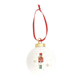 Pallina di Natale Schiaccianoci Easy Life in porcellana 7 cm