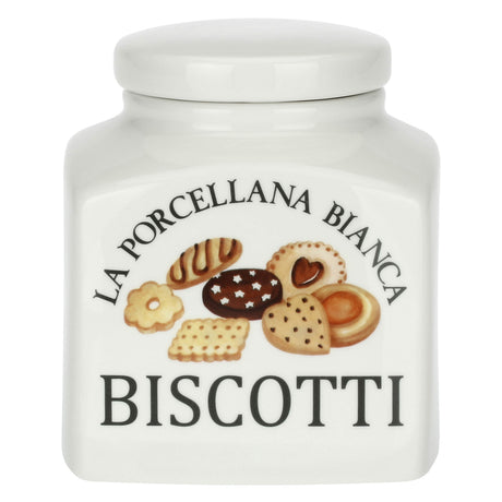 Biscottiera La Porcellana Bianca in porcellana decorata 3,5 litri 20 cm