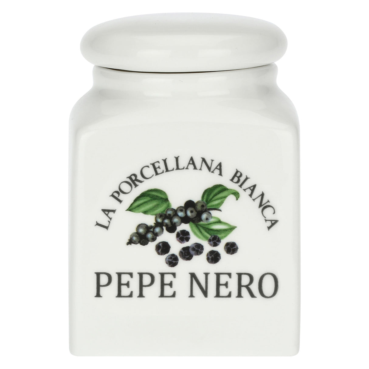 Barattolo Pepe Nero La Porcellana Bianca in porcellana decorata 175ml