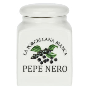 Barattolo Pepe Nero La Porcellana Bianca in porcellana decorata 175ml