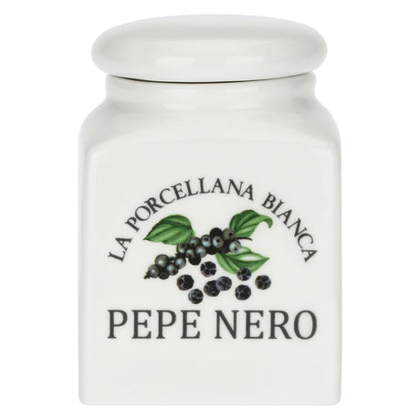 Barattolo Pepe Nero La Porcellana Bianca in porcellana decorata 175ml