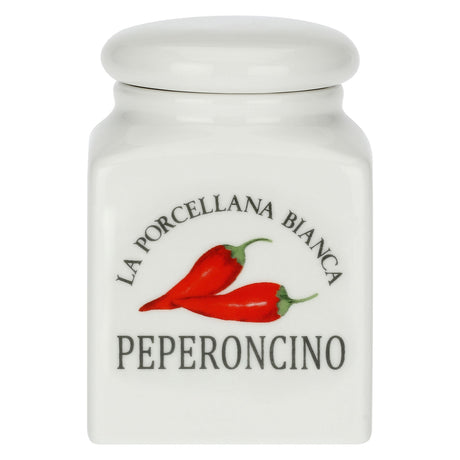 Barattolo Peperoncino La Porcellana Bianca in porcellana 6x6 cm