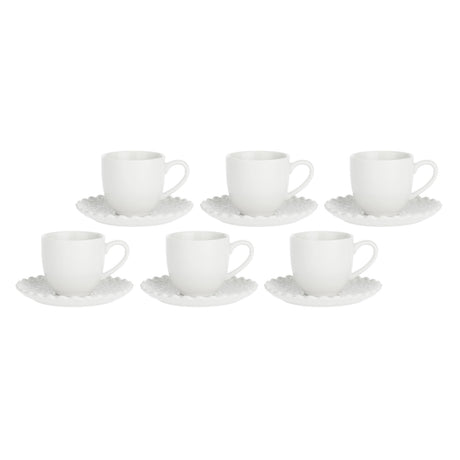 Set 6 tazze caffè Momenti La Porcellana Bianca in porcellana bianca 85ml