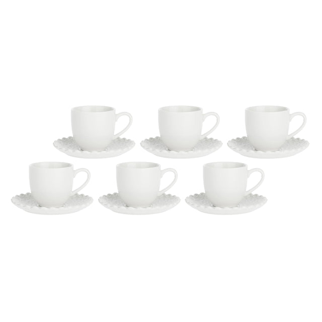 Set 6 tazze caffè Momenti La Porcellana Bianca in porcellana bianca 85ml