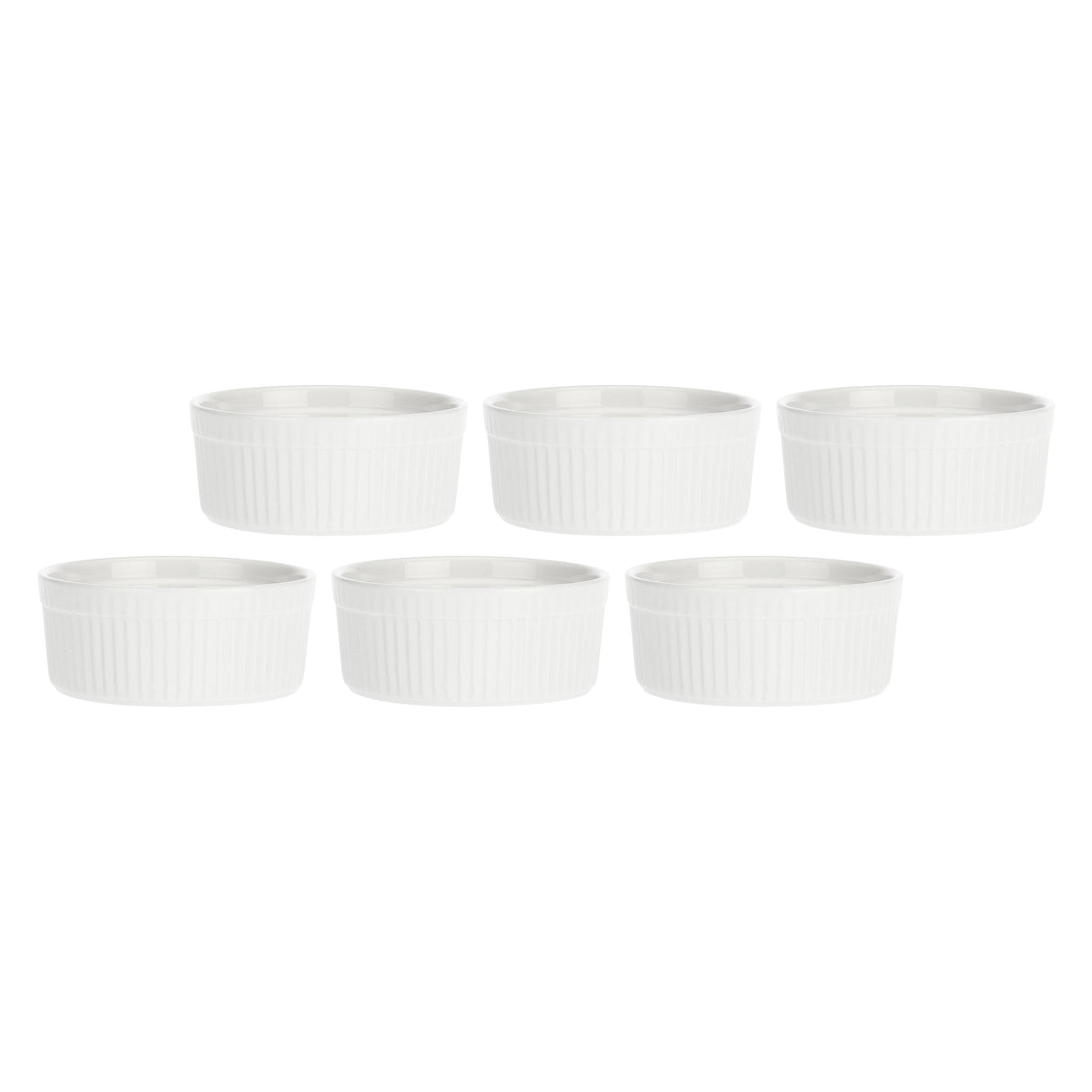 Set 6 Ramequin Arezzo La Porcellana Bianca in porcellana 11,5 cm