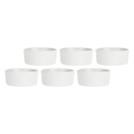 Set 6 Ramequin Arezzo La Porcellana Bianca in porcellana 11,5 cm