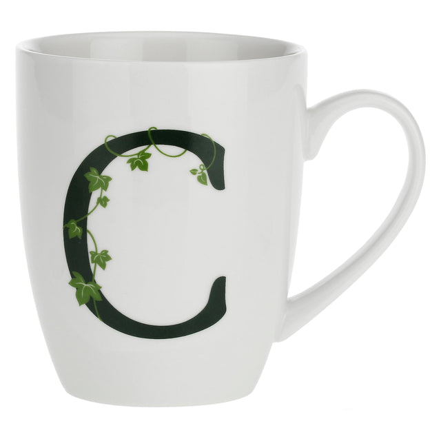 Tazza Mug Lettera C La Porcellana Bianca in porcellana bianca 380 ml
