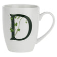Tazza Mug Lettera D La Porcellana Bianca in porcellana bianca 380 ml