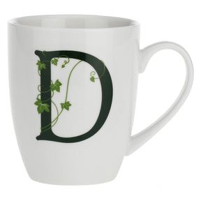 Tazza Mug Lettera D La Porcellana Bianca in porcellana bianca 380 ml