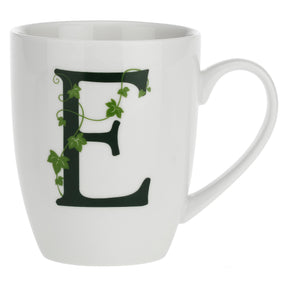 Tazza Mug Lettera E La Porcellana Bianca in porcellana bianca 380 ml