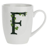 Tazza mug lettera F La Porcellana Bianca in porcellana 380ml
