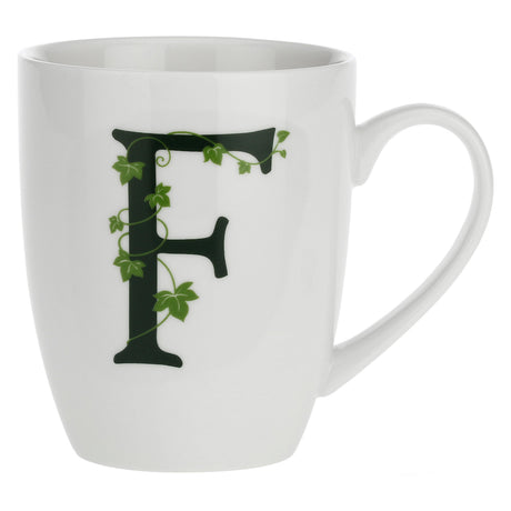 Tazza mug lettera F La Porcellana Bianca in porcellana 380ml