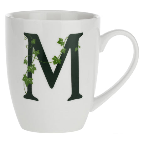 Tazza mug lettera M La Porcellana Bianca in porcellana bianca 380ml
