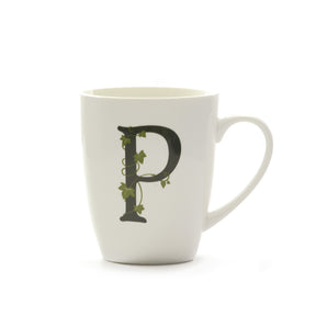 Tazza Mug lettera P La Porcellana Bianca in porcellana bianca 380 ml