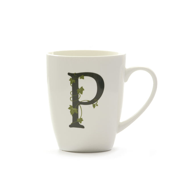 Tazza Mug lettera P La Porcellana Bianca in porcellana bianca 380 ml