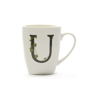 Tazza Mug lettera U La Porcellana Bianca in porcellana bianca 380 ml