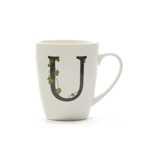Tazza Mug lettera U La Porcellana Bianca in porcellana bianca 380 ml