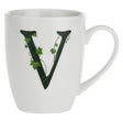 Tazza Mug Lettera V La Porcellana Bianca in porcellana bianca 380 ml