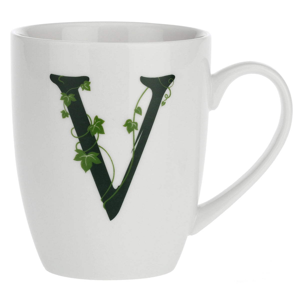 Tazza Mug Lettera V La Porcellana Bianca in porcellana bianca 380 ml