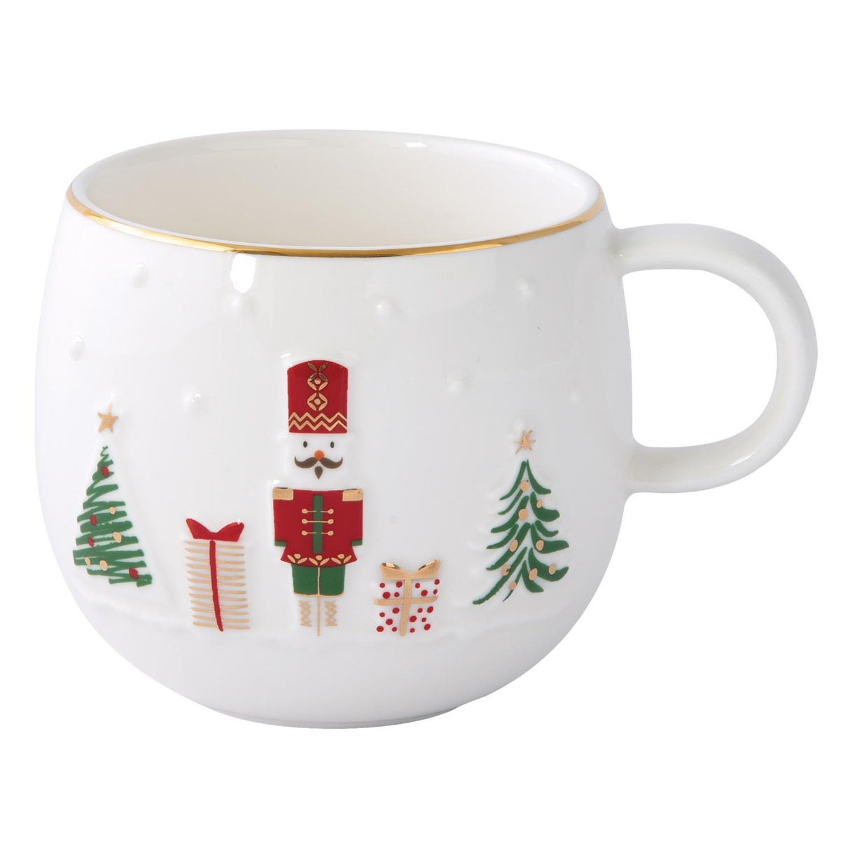 Tazza mug natalizia Easy Life in porcellana decorata 400 ml