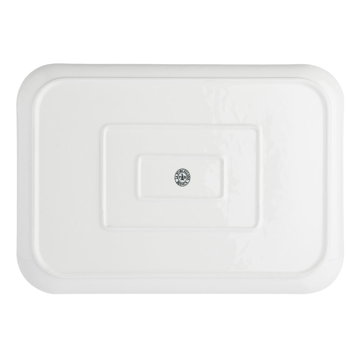 LA PORCELAINA BIANCA Bosco Rectangular Tray 34.5x25cm White