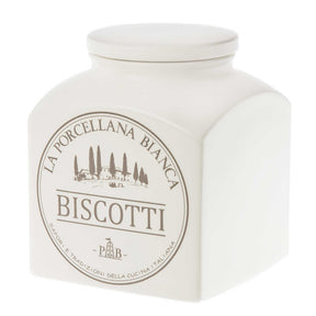 Barattolo biscottiera La Porcellana Bianca in porcellana bianca 3,5 litri