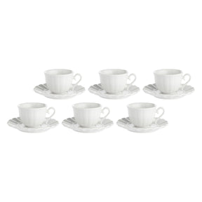 Set 6 tazze caffè Ducale La Porcellana Bianca in porcellana 80ml