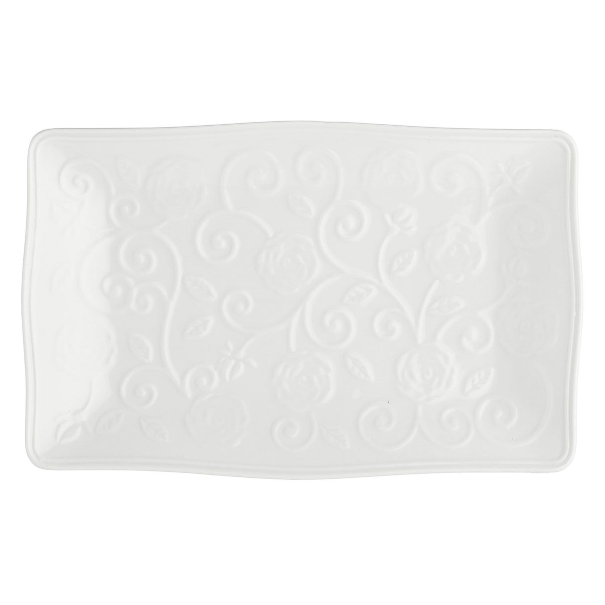 Vassoio rettangolare La Porcellana Bianca in porcellana bianca 20x12 cm