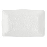 Vassoio rettangolare La Porcellana Bianca in porcellana bianca 20x12 cm