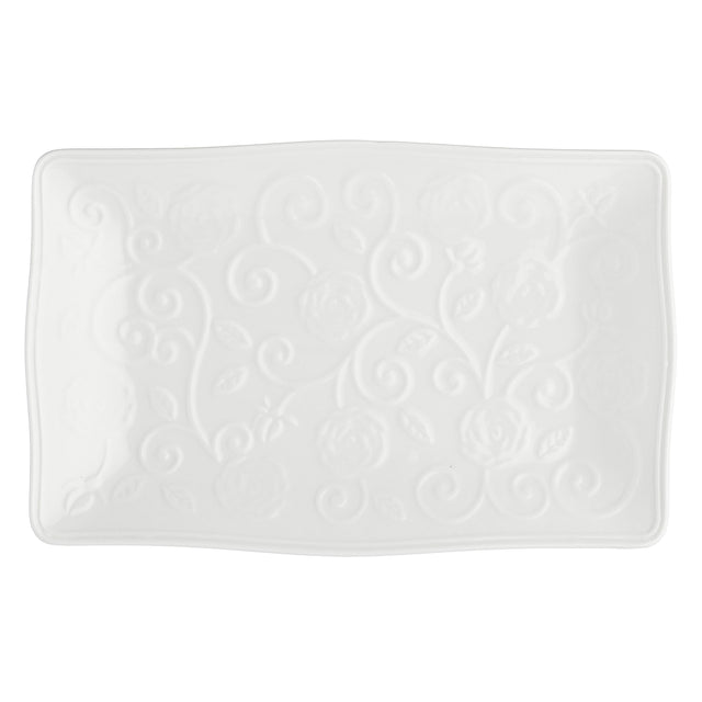 Vassoio rettangolare La Porcellana Bianca in porcellana bianca 20x12 cm