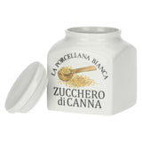 LA PORCELLANA BIANCA Conserva Barattolo Deco Zucchero di Canna 1,1L Bianco Porcellana