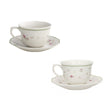Set 2 tazze tè Nonna Rosa Brandani in porcellana con decori floreali