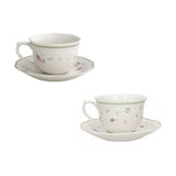Set 2 tazze tè Nonna Rosa Brandani in porcellana con decori floreali
