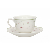 BRANDANI Tazza Tè Nonna Rosa Set 2 Pezzi 90ml Porcellana
