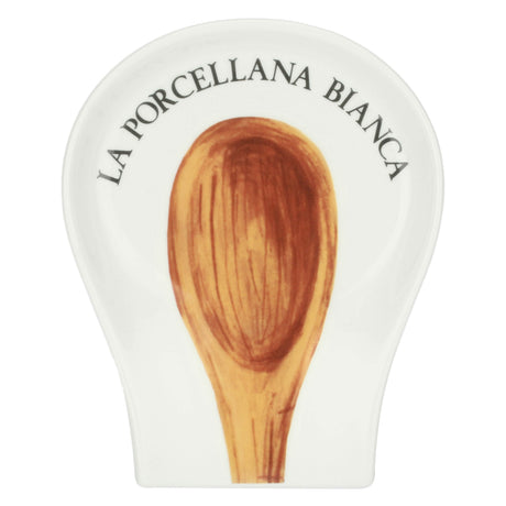 Poggiamestolo Conserva La Porcellana Bianca in porcellana decorata 17x14 cm