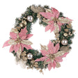 Ghirlanda di Natale Bizzotto in PVC con decorazioni oro diametro 55 cm