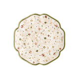 Piatto torta Brandani in porcellana con decori natalizi 31 cm