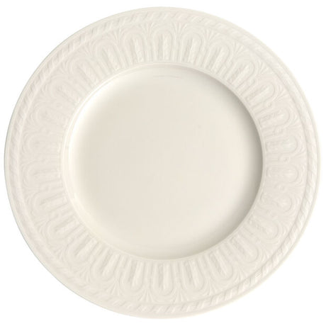 Piatto piano Cellini Villeroy & Boch in porcellana bianca con rilievi 27 cm