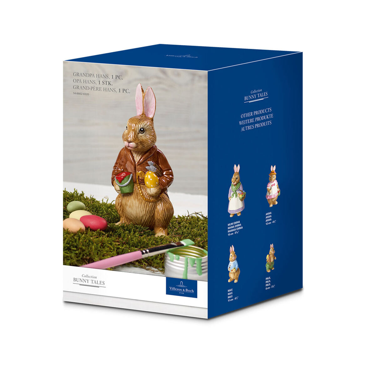 VILLEROY &amp; BOCH - Bunny Tales Grandpa Hans Rabbit Figure 14.5cm Easter Decoration