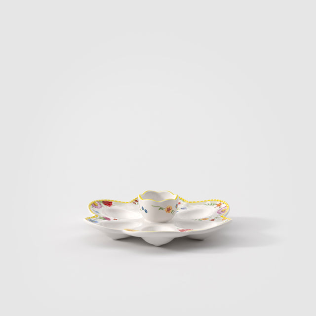 Piatto porta uova Spring Awakening Villeroy & Boch in porcellana gialla