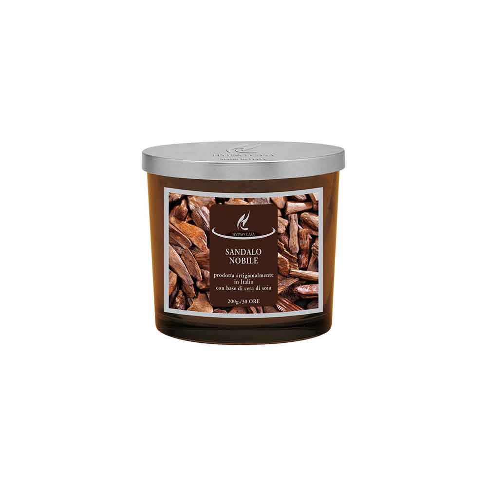 Candela profumata Hypno Casa in cera di soia aroma Sandalo 200 gr