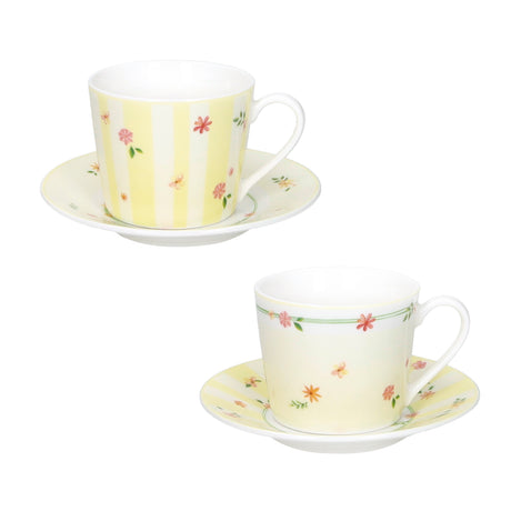 Set 2 tazze caffè Polline Brandani in porcellana decorata 100 ml