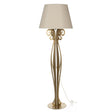 Lampada da terra Circeo Arti & Mestieri in metallo e tessuto beige