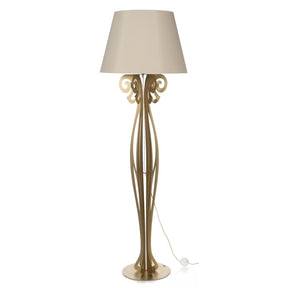 Lampada da terra Circeo Arti & Mestieri in metallo e tessuto beige